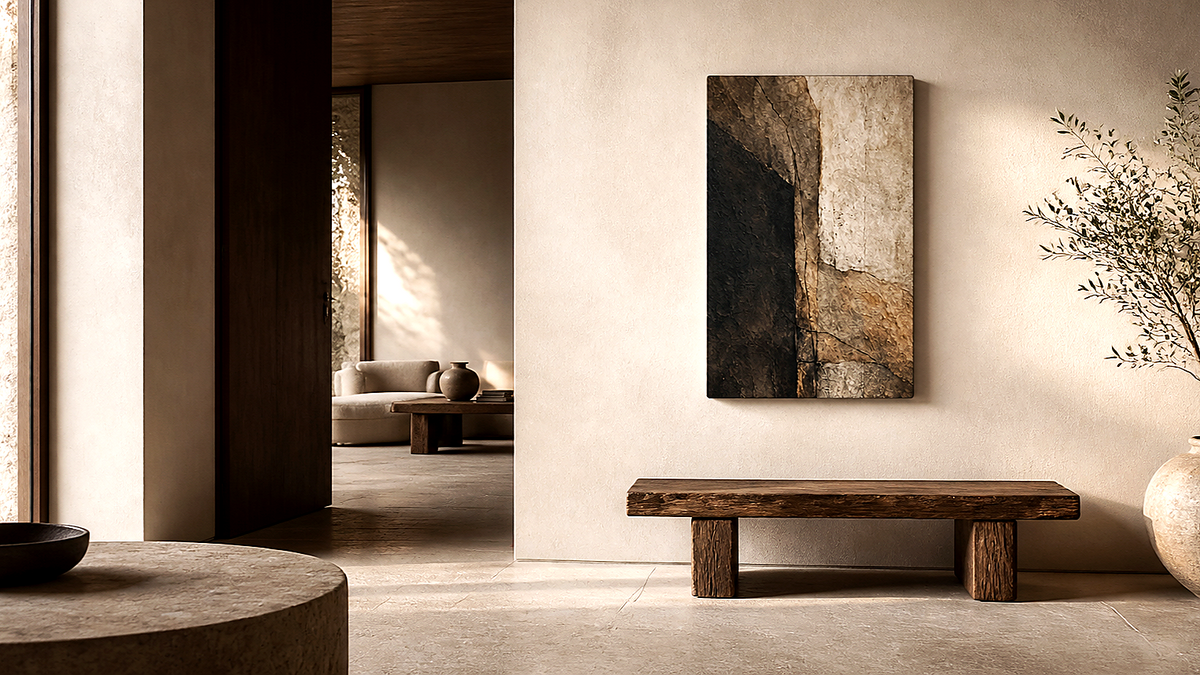 Artwork shown in an interior setting