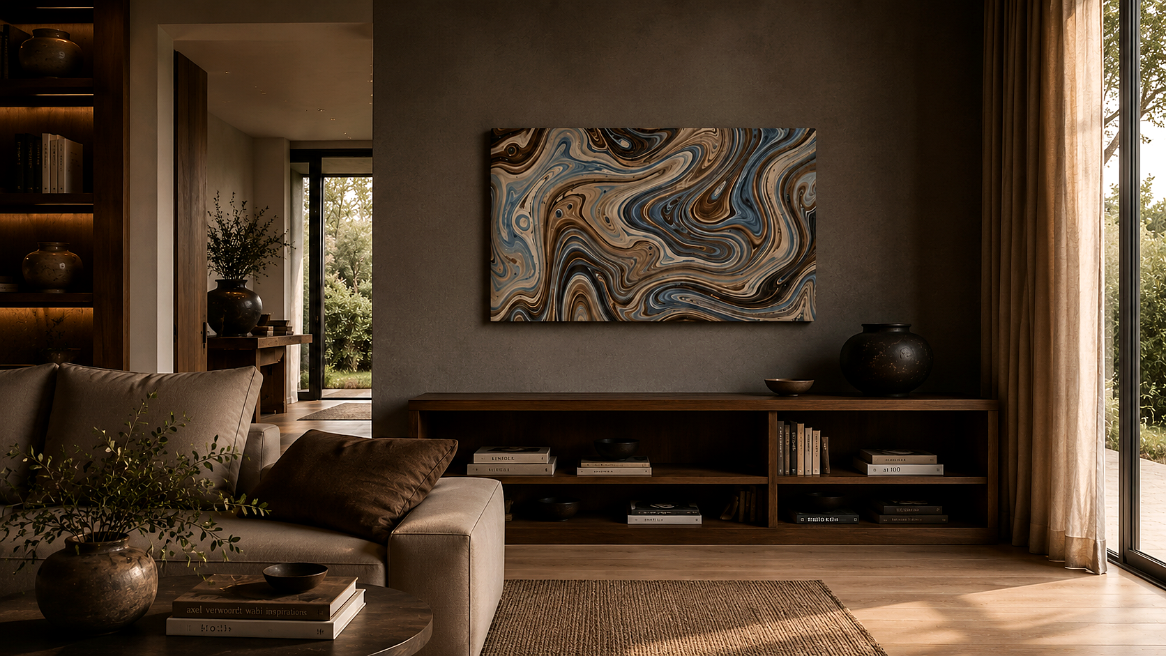 Artwork shown in an interior setting