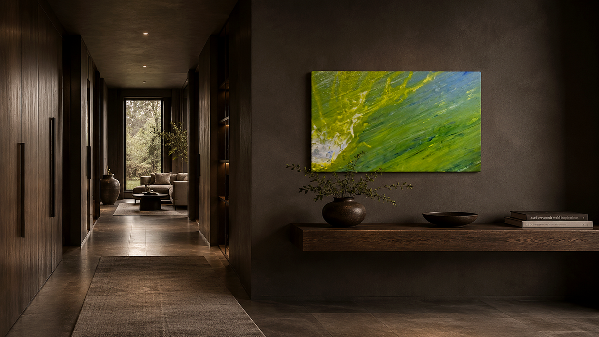 Artwork shown in an interior setting