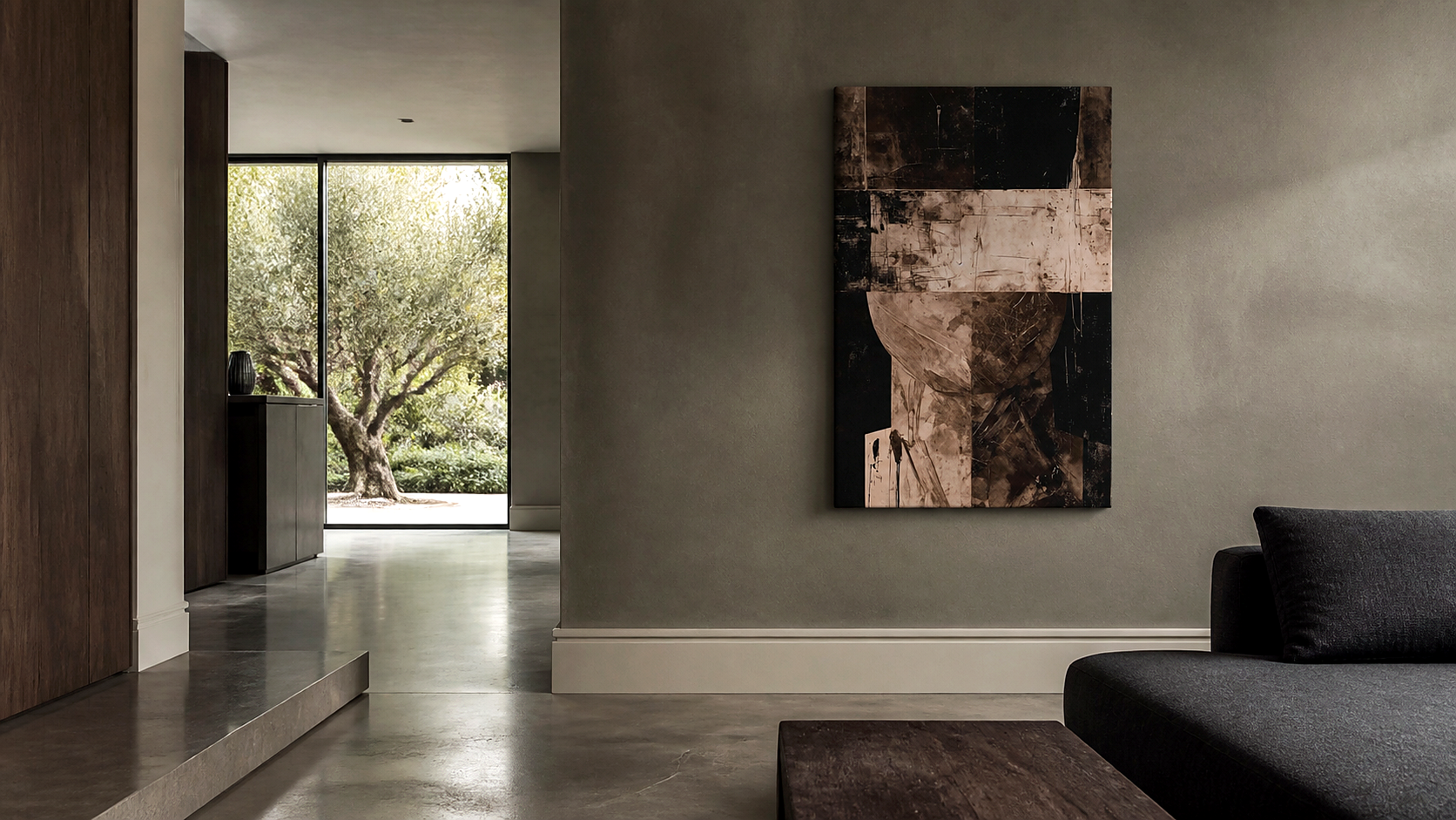 Artwork shown in an interior setting