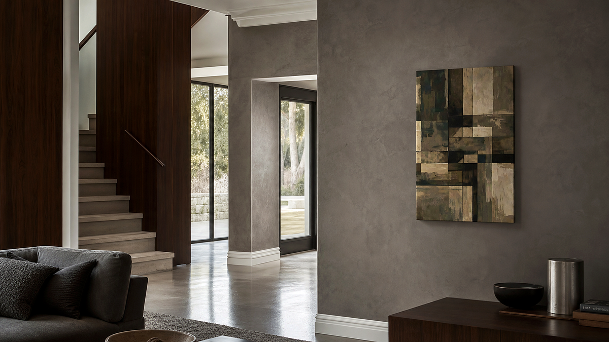 Artwork shown in an interior setting