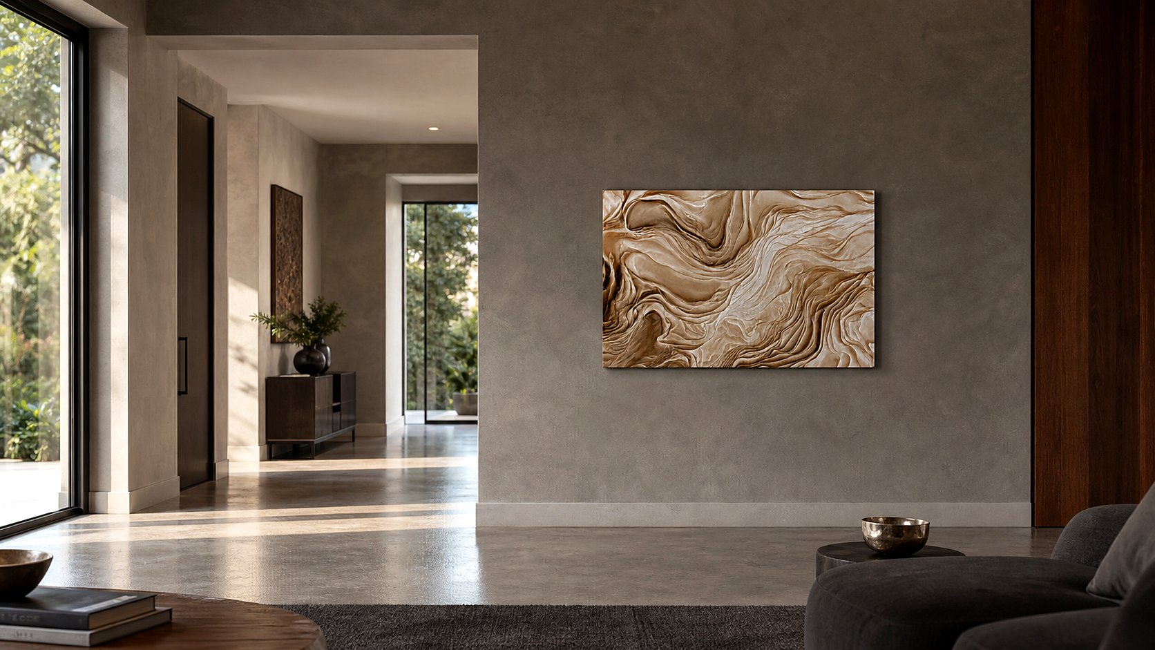 Artwork shown in an interior setting