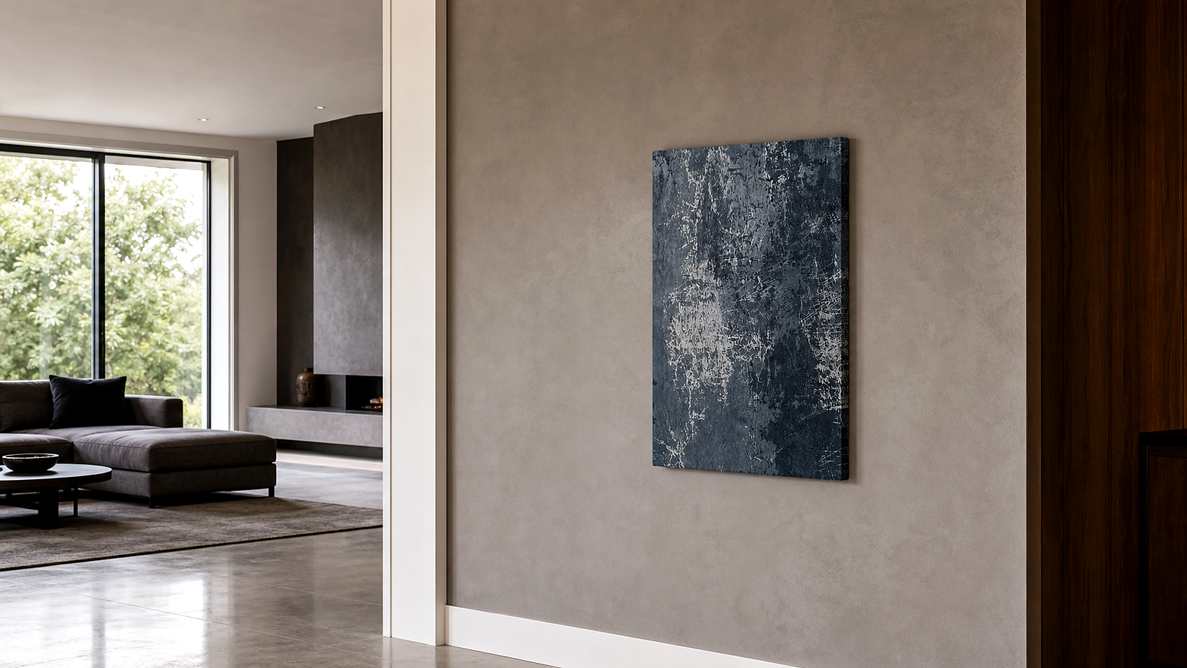 Artwork shown in an interior setting