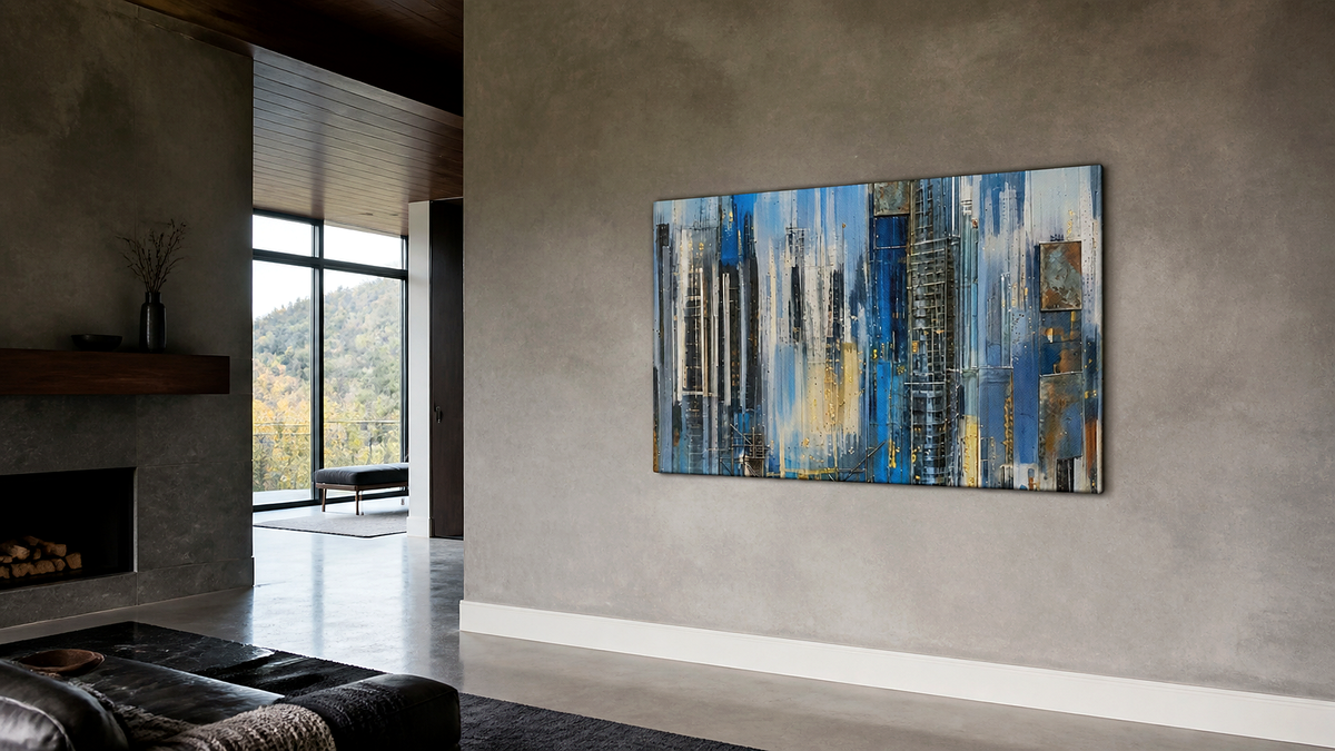 Artwork shown in an interior setting