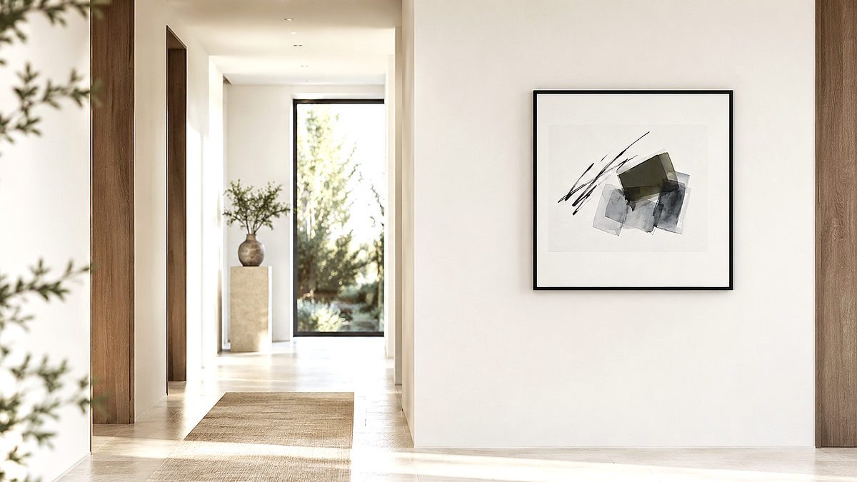 Artwork shown in an interior setting