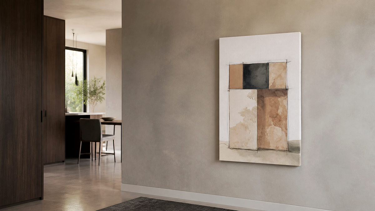 Artwork shown in an interior setting