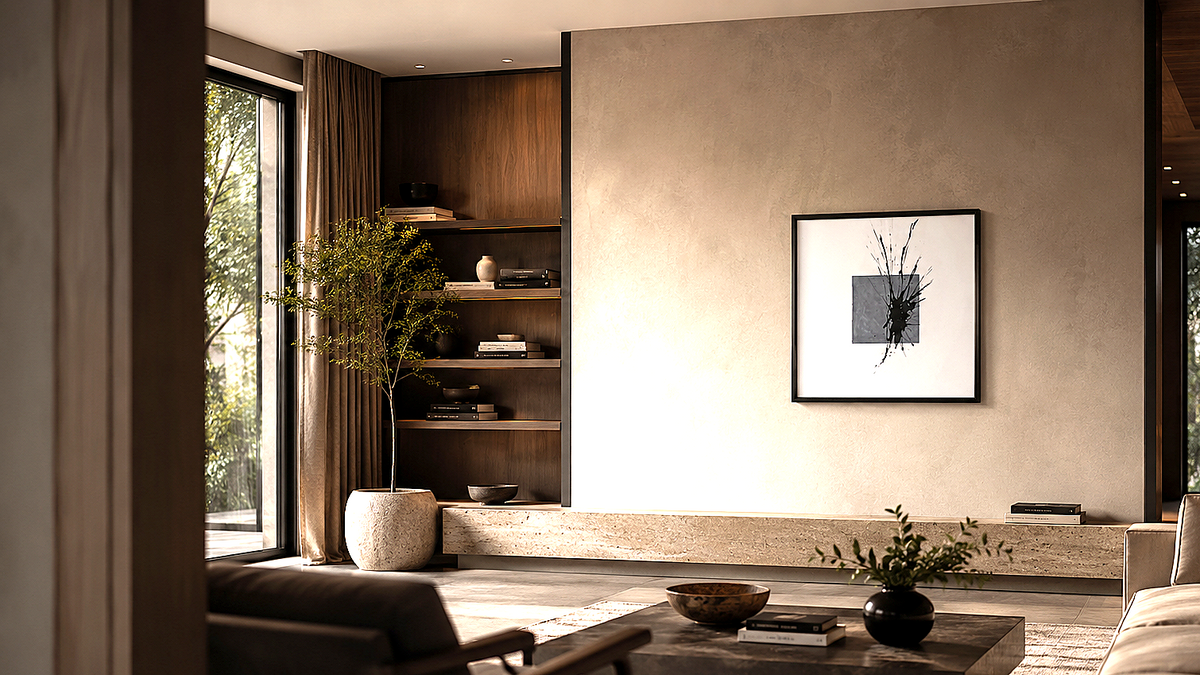 Artwork shown in an interior setting