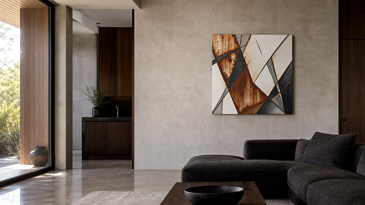 Artwork shown in an interior setting