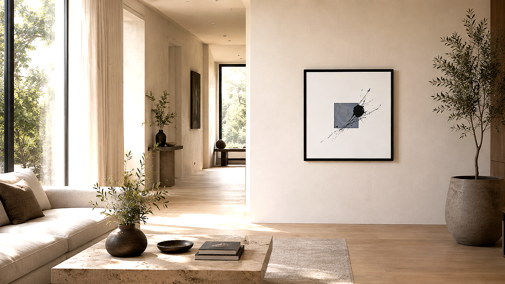 Artwork shown in an interior setting