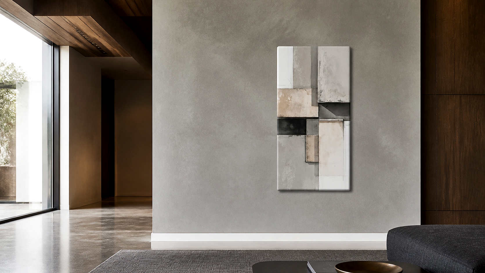 Artwork shown in an interior setting