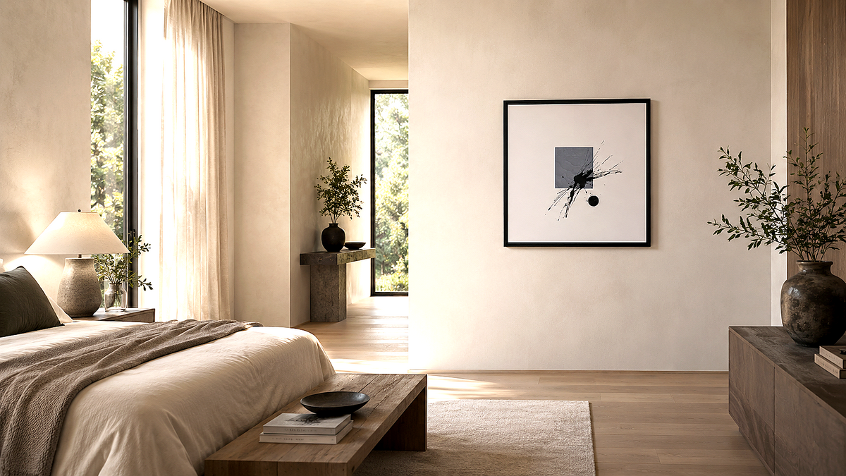 Artwork shown in an interior setting