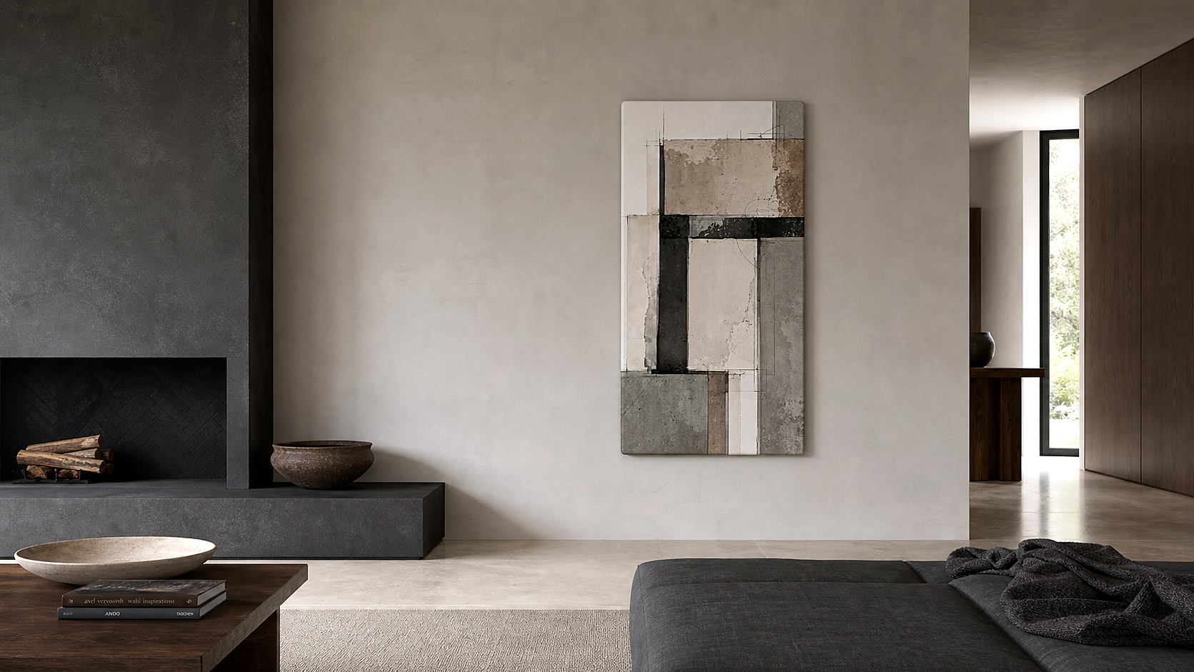 Artwork shown in an interior setting