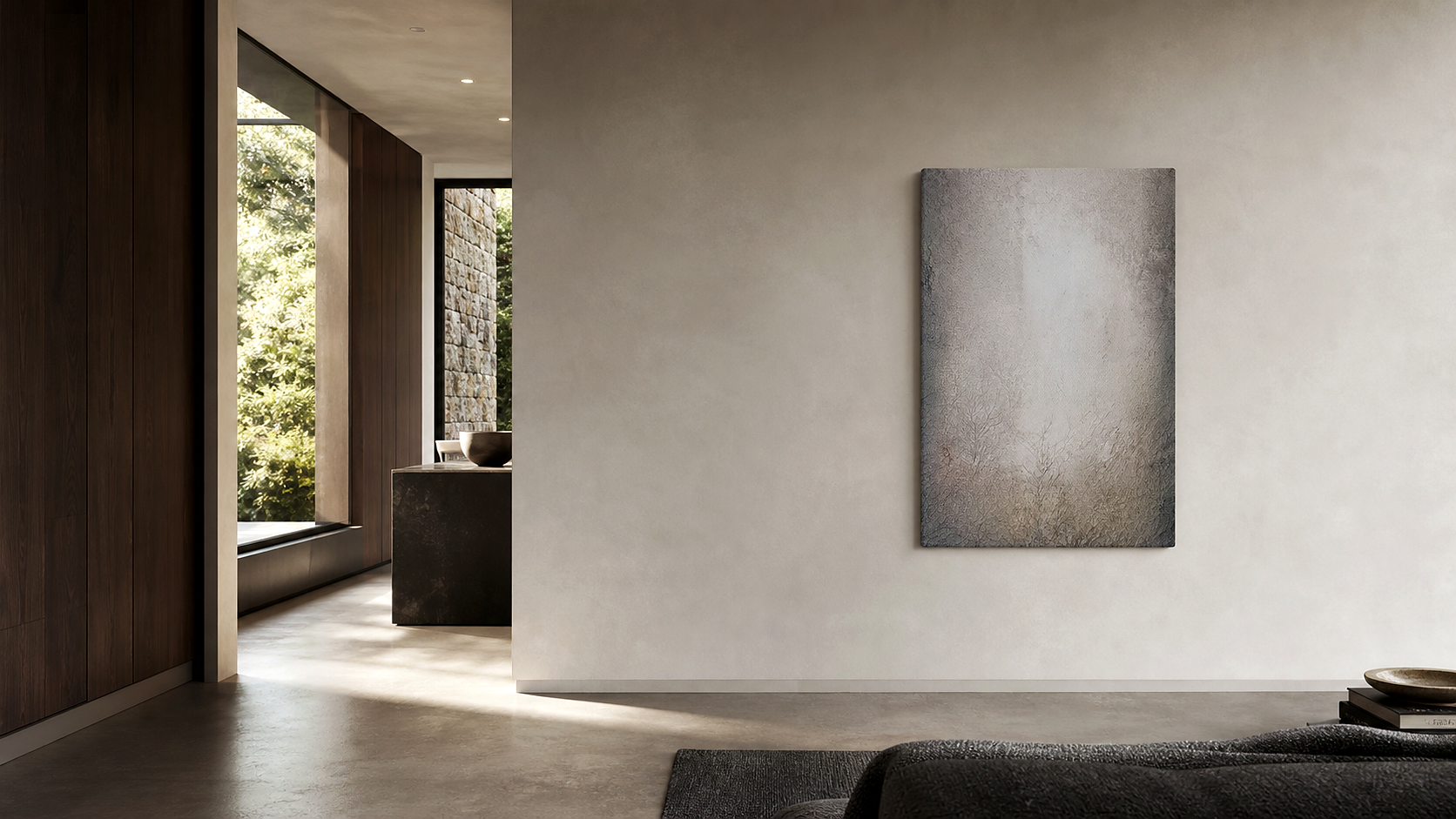 Artwork shown in an interior setting