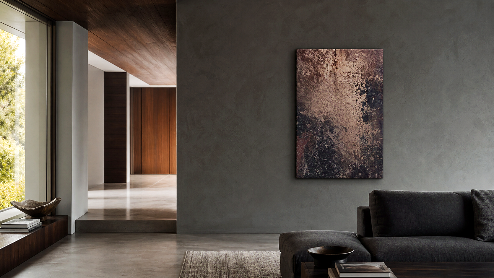 Artwork shown in an interior setting