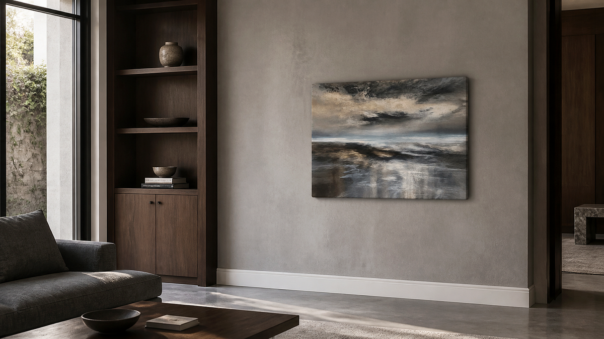 Artwork shown in an interior setting