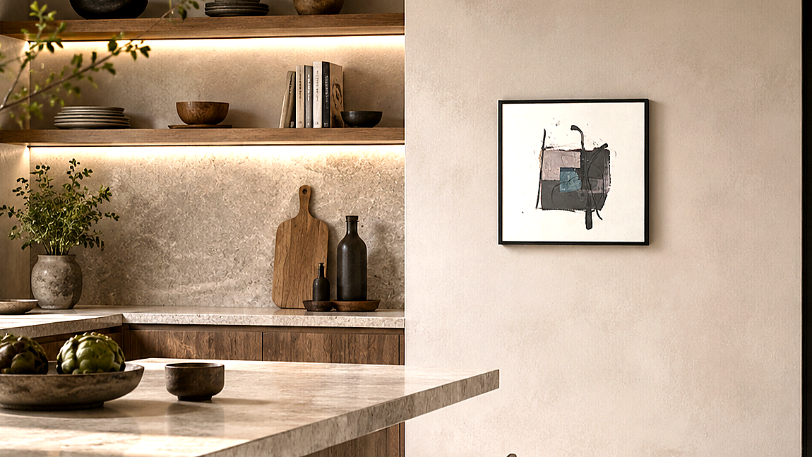 Artwork shown in an interior setting