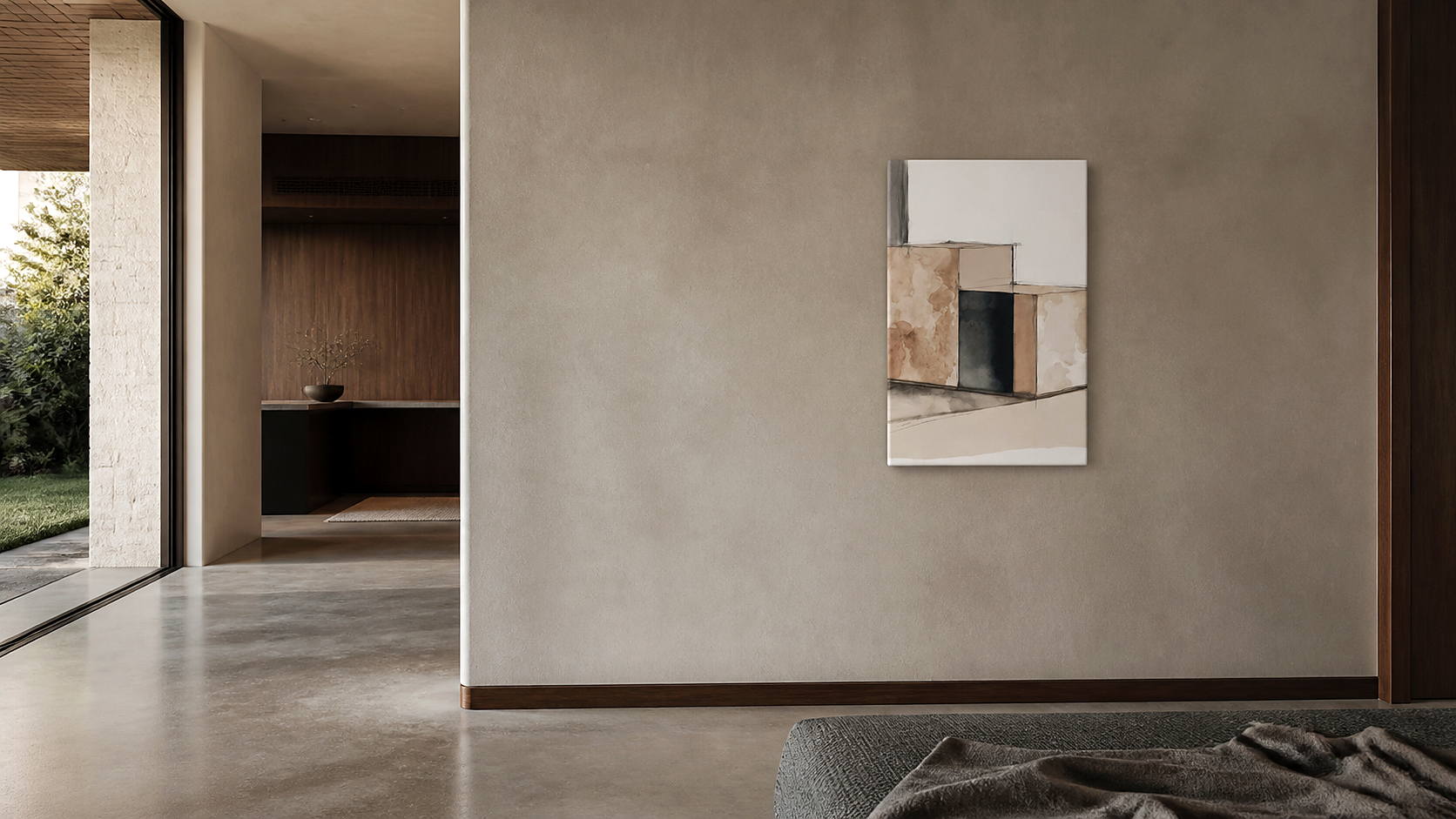 Artwork shown in an interior setting