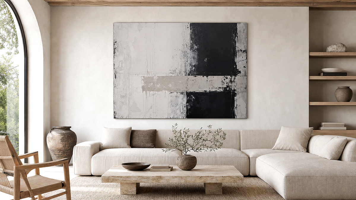 Artwork shown in an interior setting