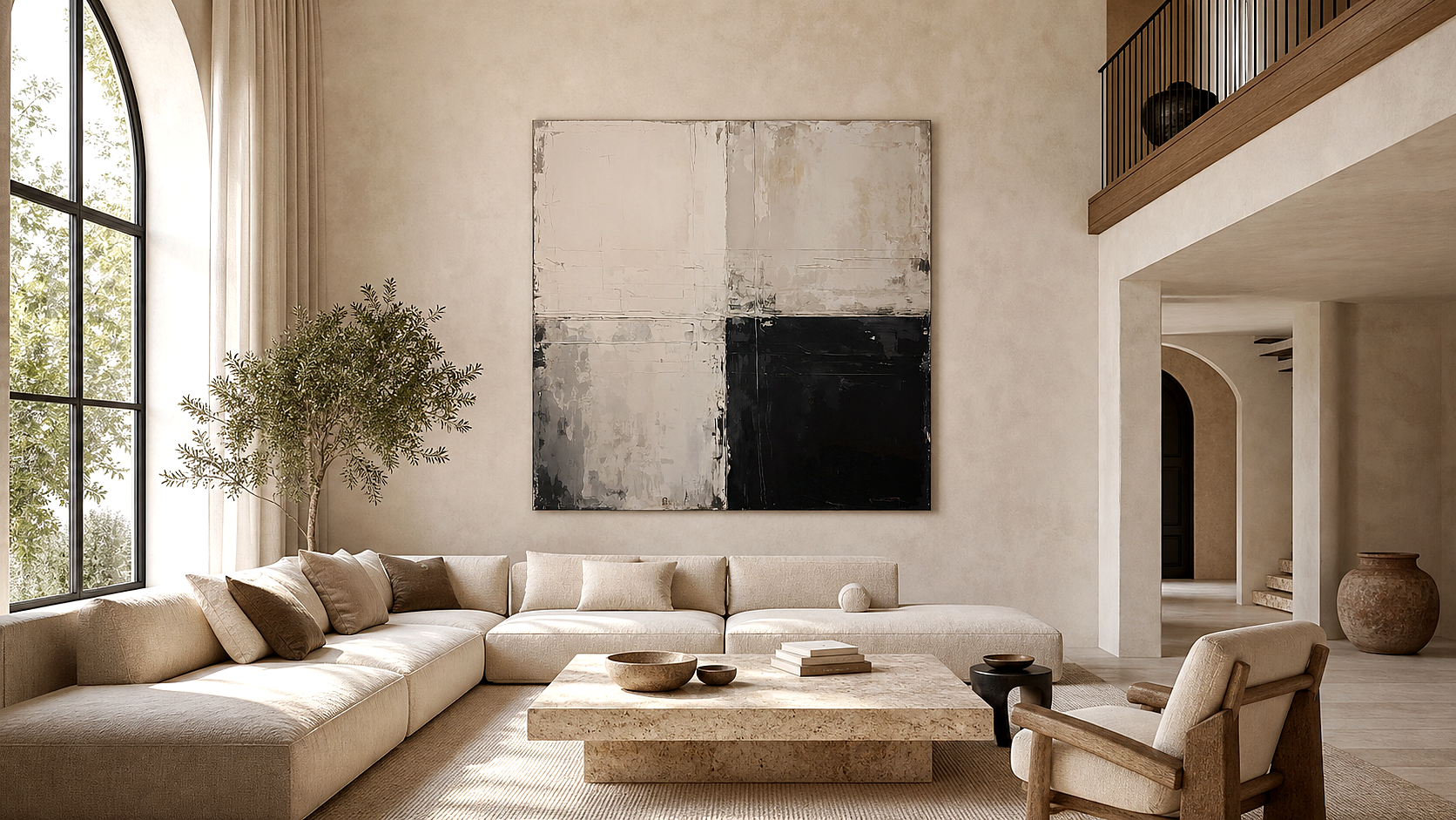 Artwork shown in an interior setting