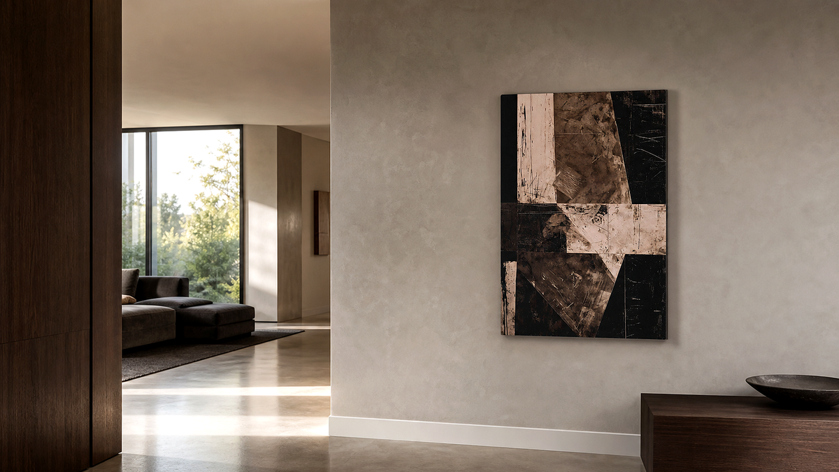 Artwork shown in an interior setting