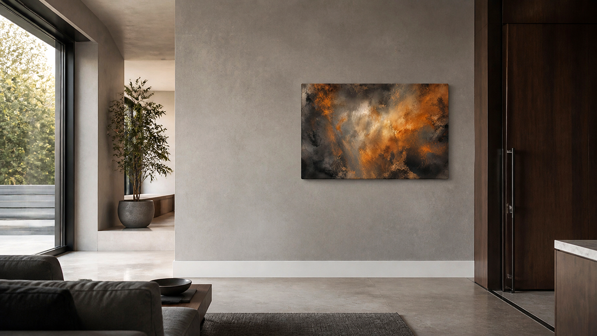 Artwork shown in an interior setting