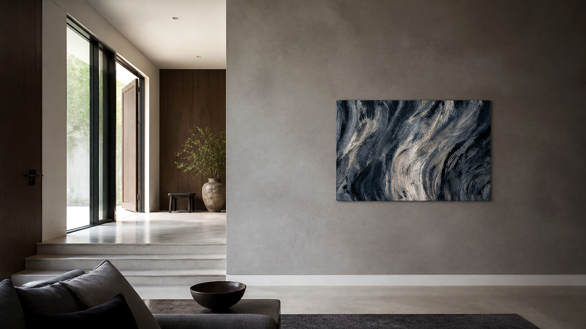 Artwork shown in an interior setting