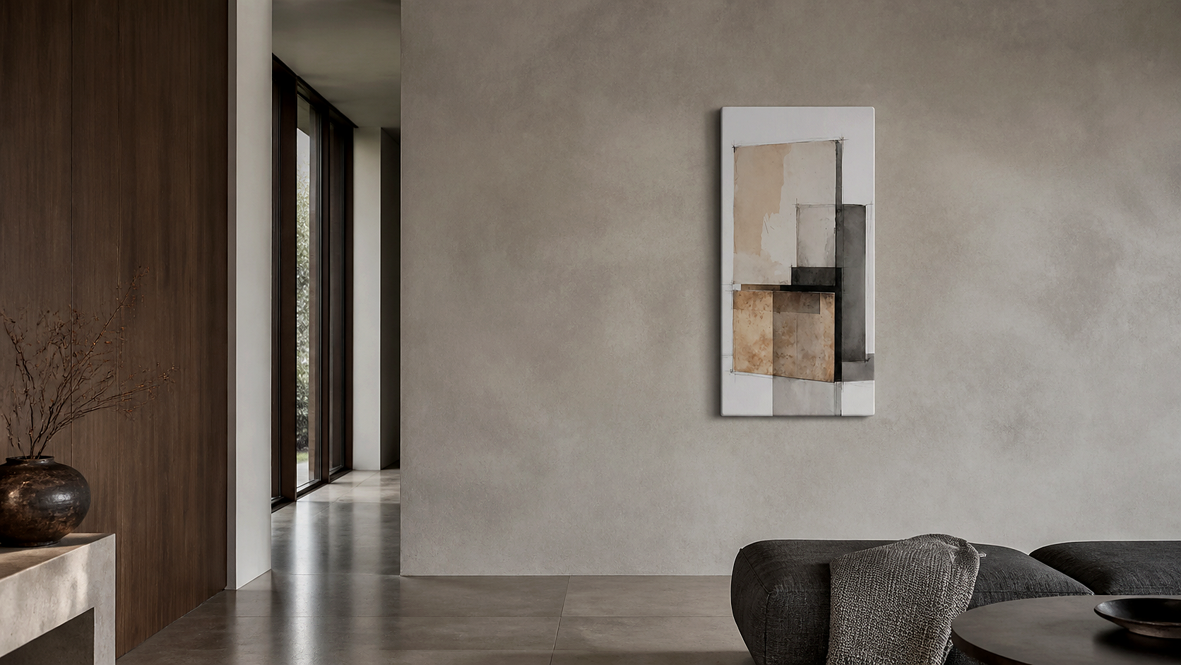 Artwork shown in an interior setting