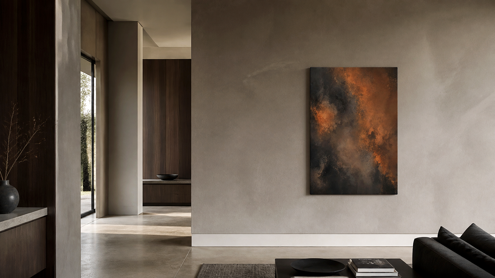 Artwork shown in an interior setting