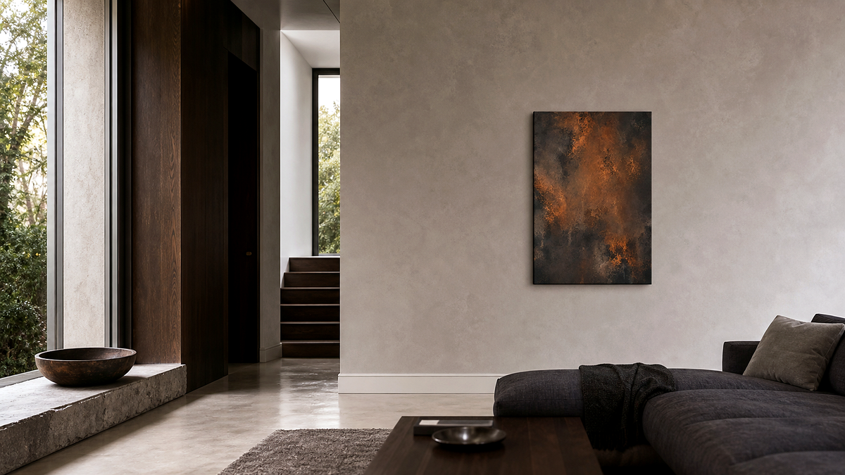 Artwork shown in an interior setting