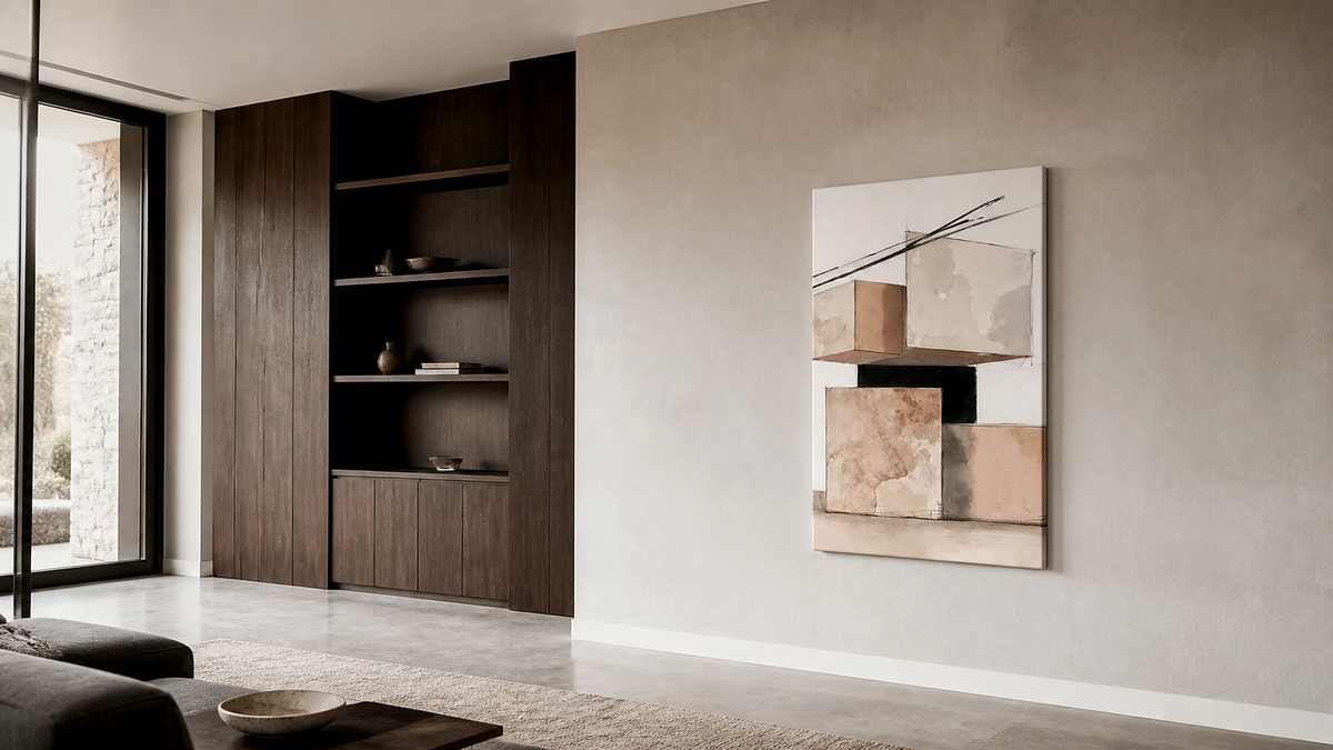 Artwork shown in an interior setting