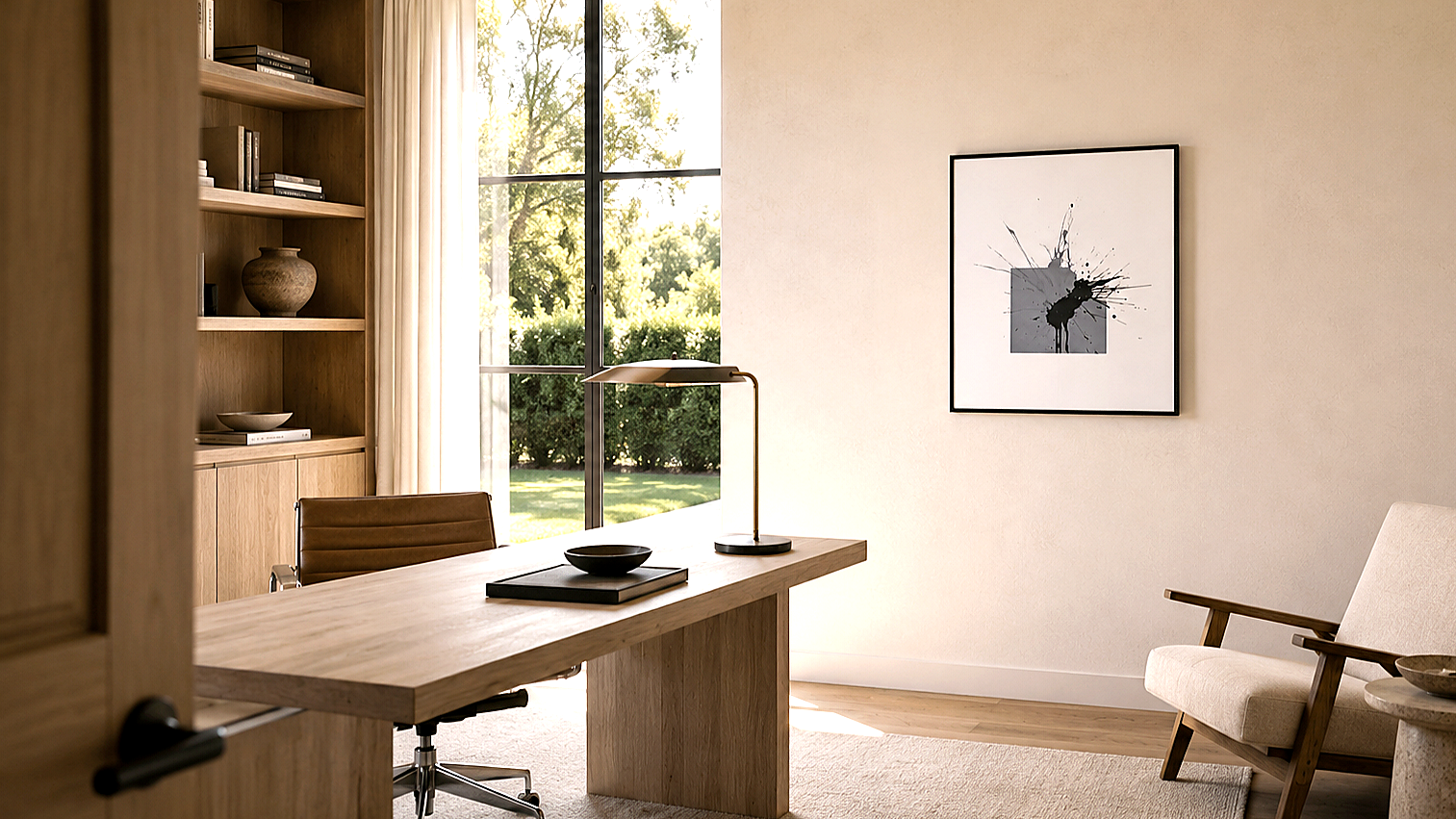 Artwork shown in an interior setting