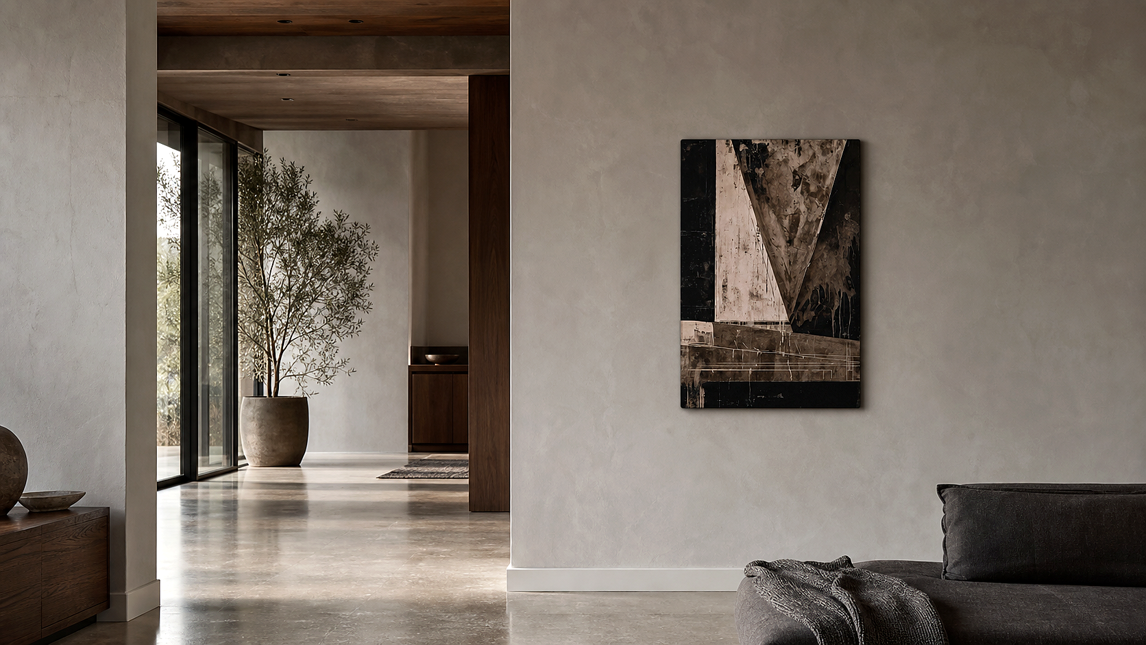 Artwork shown in an interior setting