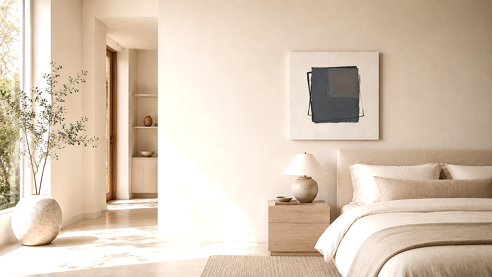 Artwork shown in an interior setting
