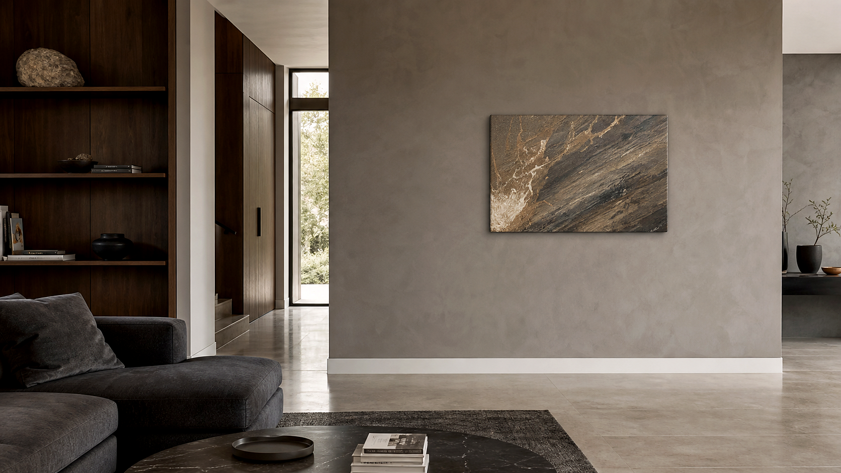 Artwork shown in an interior setting