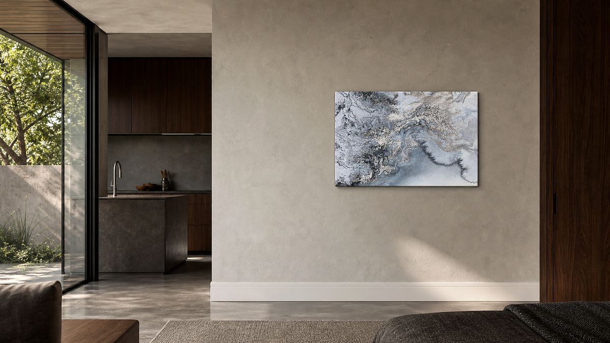 Artwork shown in an interior setting