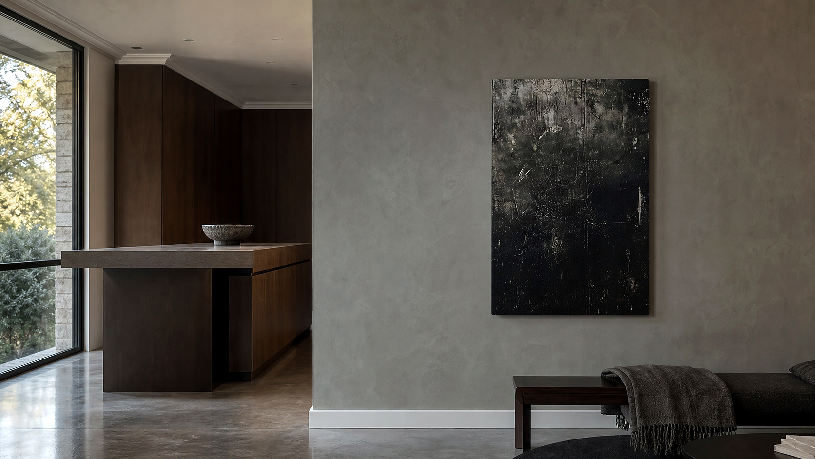 Artwork shown in an interior setting
