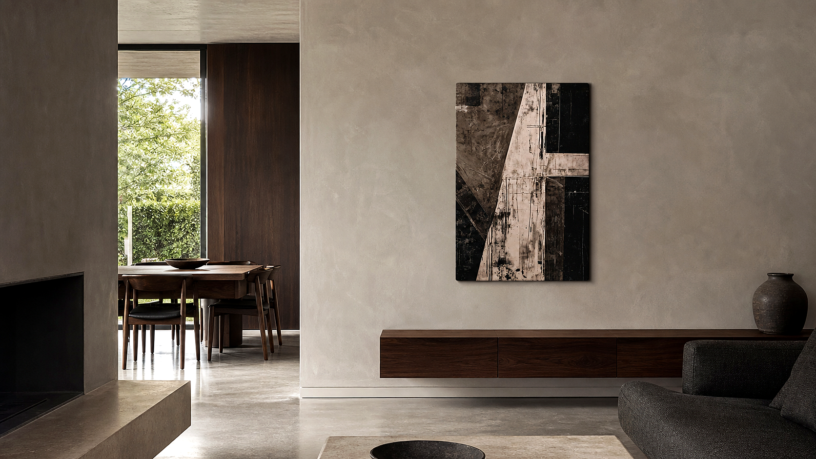 Artwork shown in an interior setting