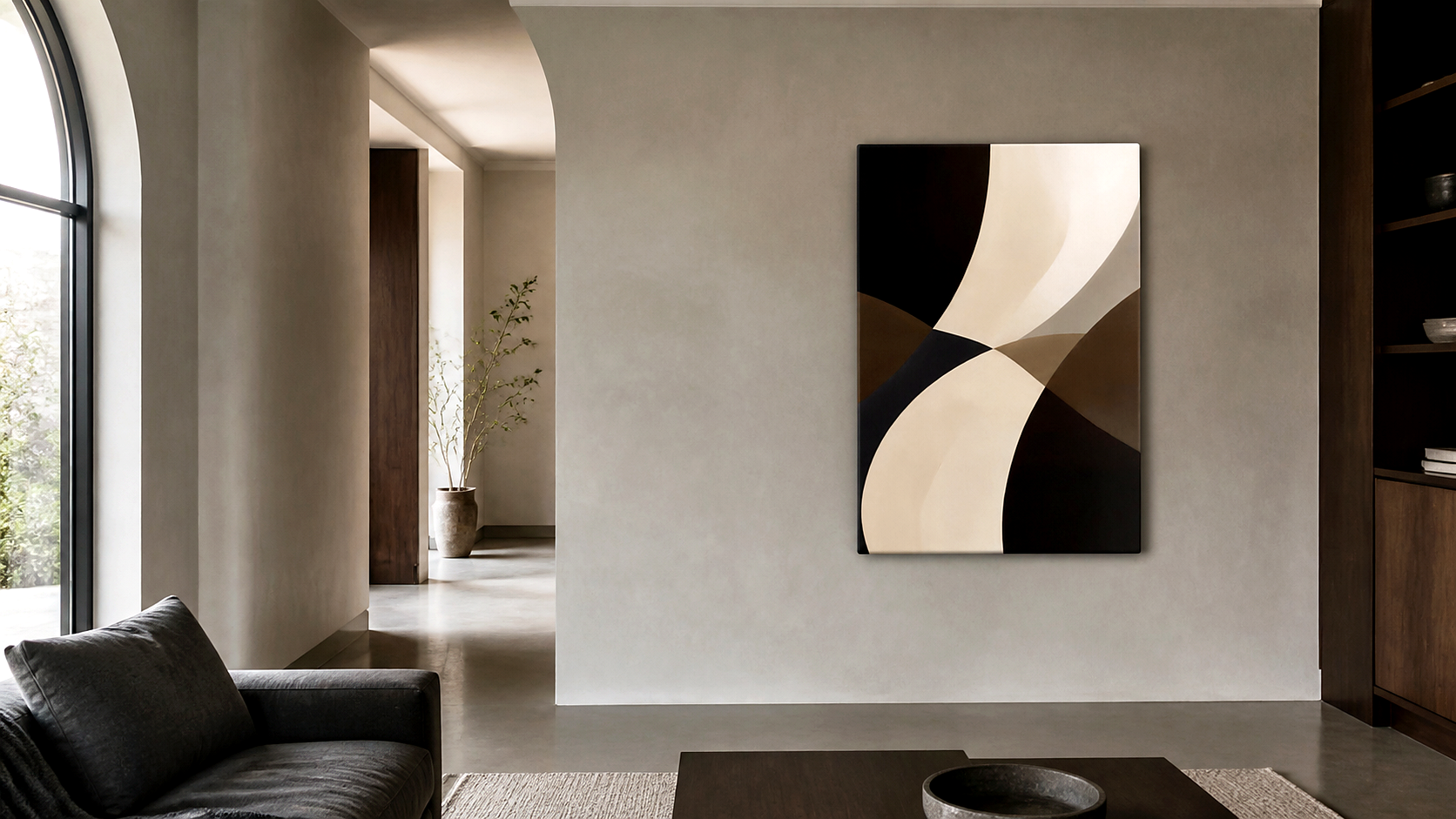 Artwork shown in an interior setting