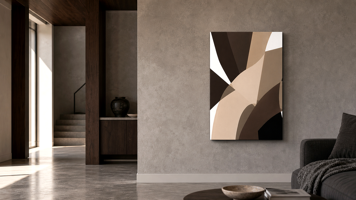 Artwork shown in an interior setting