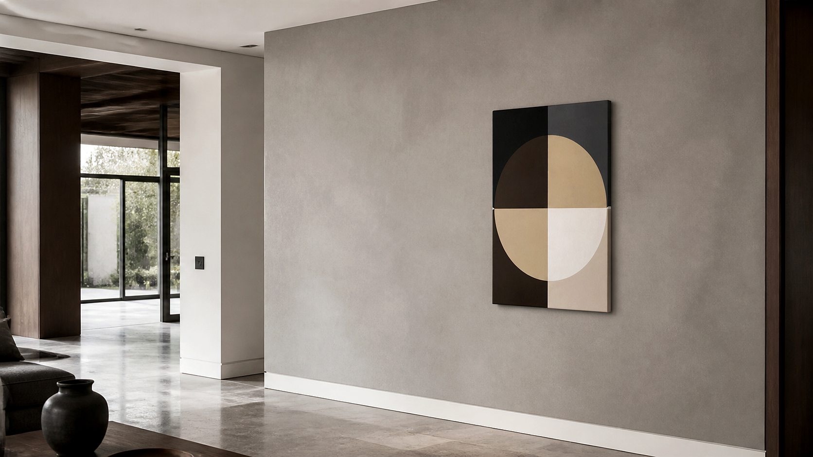 Artwork shown in an interior setting