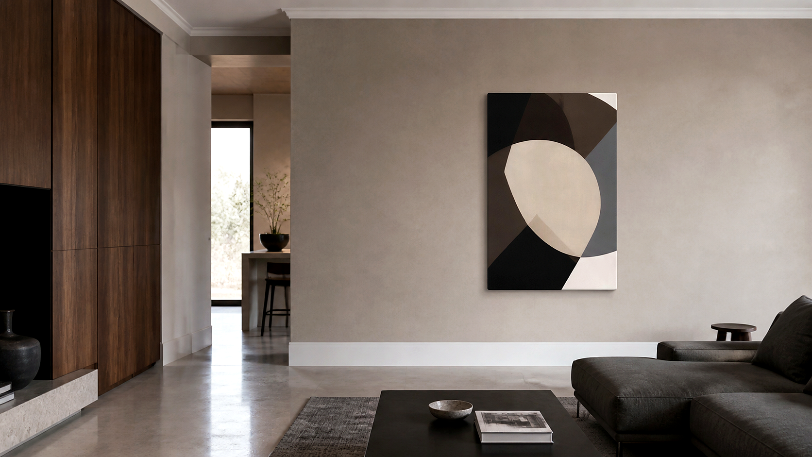 Artwork shown in an interior setting