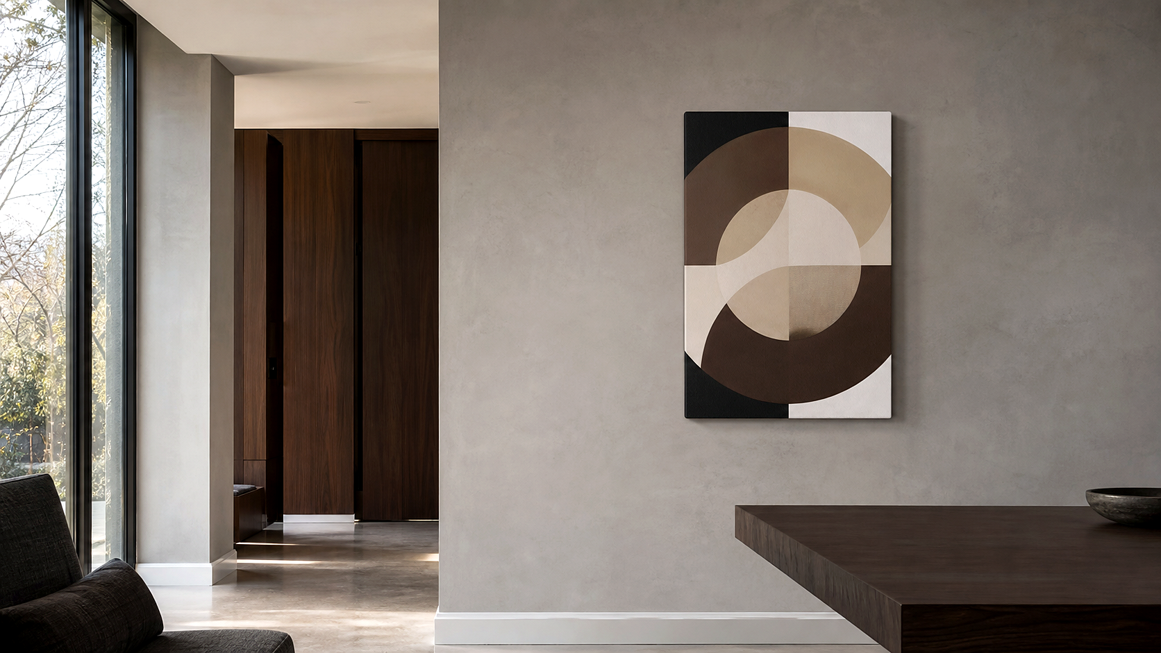 Artwork shown in an interior setting