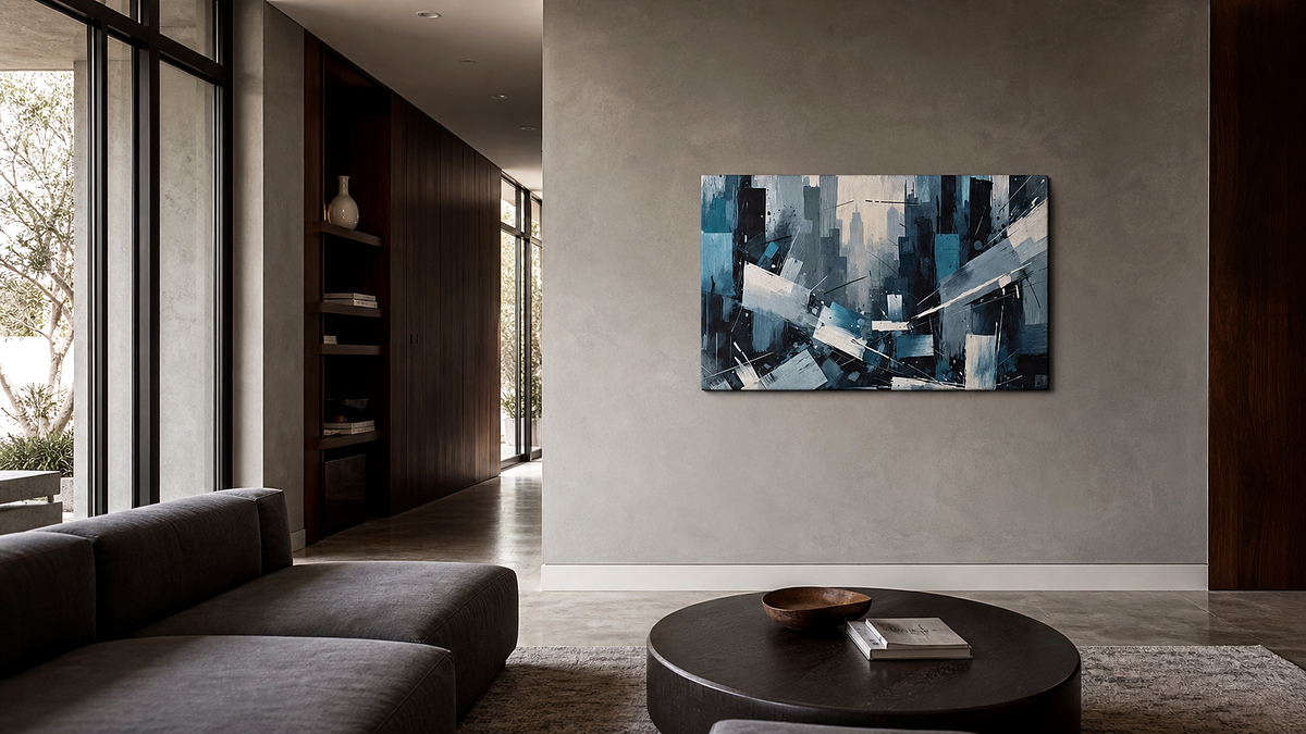 Artwork shown in an interior setting