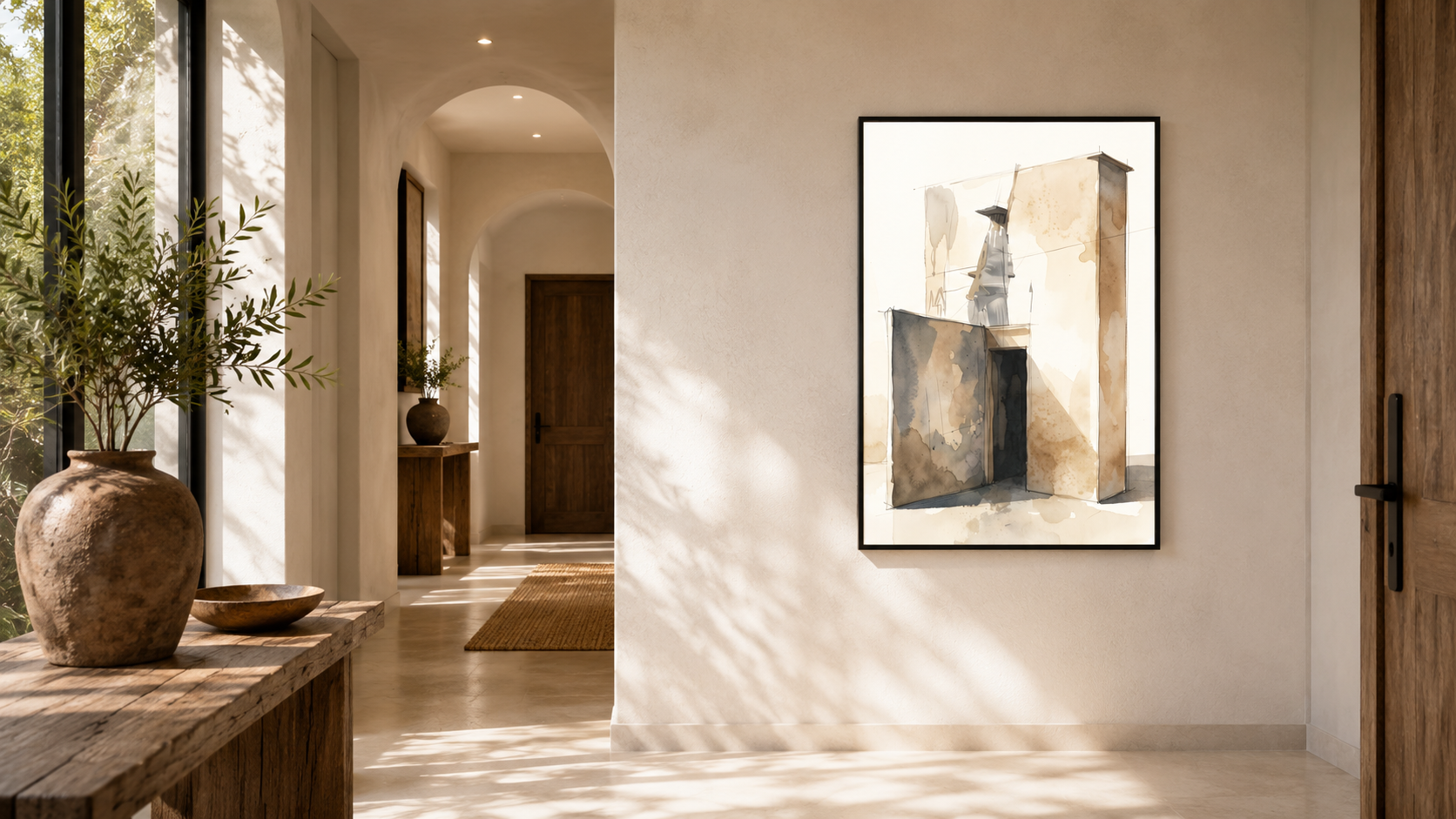 Artwork shown in an interior setting