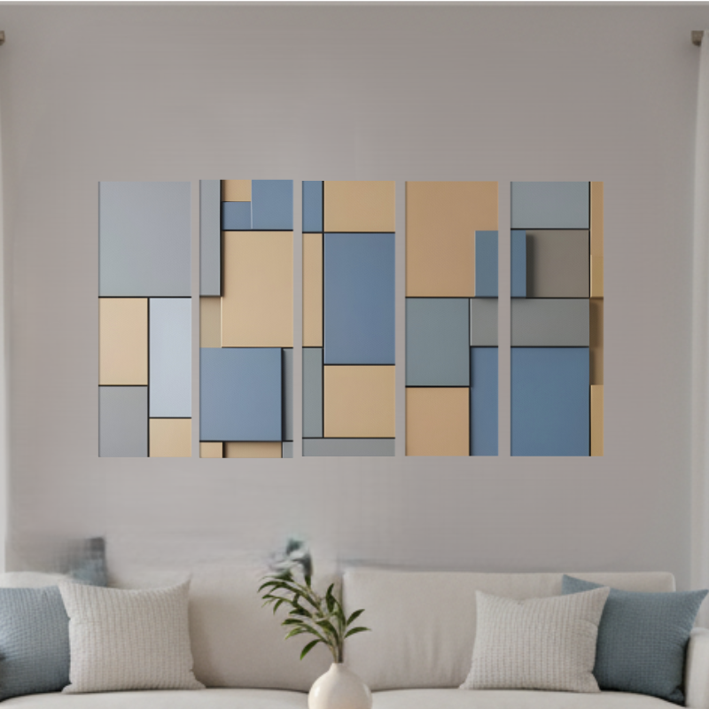 Agate bundle strata 1 5-panel profile shown in product view in 12 x 36 inch large size