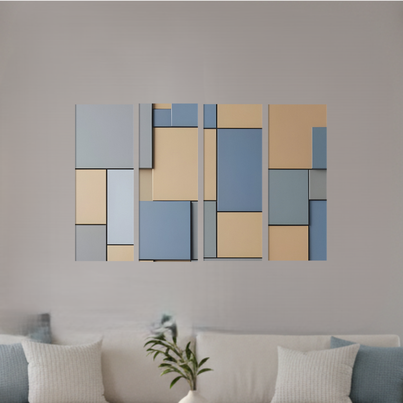 Agate bundle tetrad 1 4-panel profile shown in product view in 12 x 36 inch large size