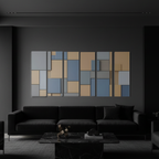 Agate bundle hexad 6-panel profile front-facing product image in 20 x 60 inch statement piece