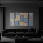 Agate wall art product image as a bundle strata 1 5-panel profile in 16 x 48 inch statement piece