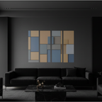 Agate wall art product image as a bundle tetrad 3 4-panel profile in 16 x 48 inch statement piece
