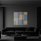 Agate wall art product image as a bundle triptych 1 3-panel profile in 16 x 48 inch statement piece